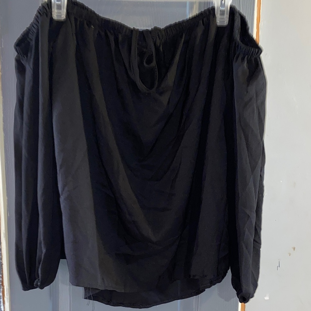 Elegant Black Off-Shoulder Blouse